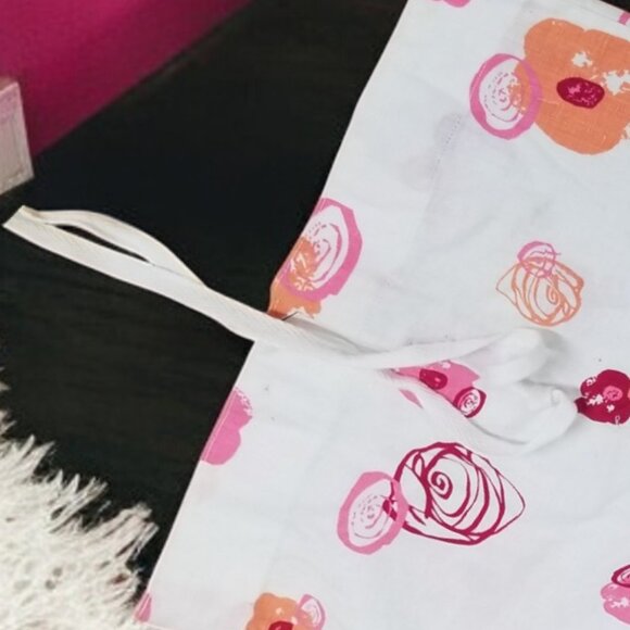 J. Jill Travel Shoe/Purse Dust Bag – Pink, White & Orange Floral Drawstring Bag - Picture 8 of 8